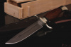 Финка НКВД, клинок ХВ-5 (Алмазная). Рукоять мельхиор, дерево Зебрано.