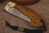 Складной нож "Пчак" Bohler К340, рукоять янтарная карельская береза. 