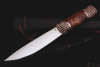 Северный нож средний "БЫHAХ" кованая 95х18. Рукоять бронза, карельская береза.