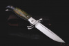 Складная "Финка НКВД" с красной звездой. Сталь Böhler k 340. Рукоять карельская береза (зеленая). 