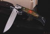 Складная "Финка НКВД" с красной звездой. Сталь Böhler k 340. Рукоять карельская береза (зеленая). 