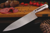 Шеф нож серии "Classic" Bohler N690, рукоять белый акрил/шишка. 